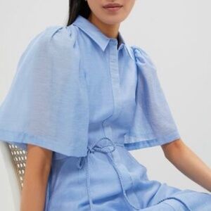 HYACINTH HOUSE Powder Blue Cindy Midi Dress Size S NWT R